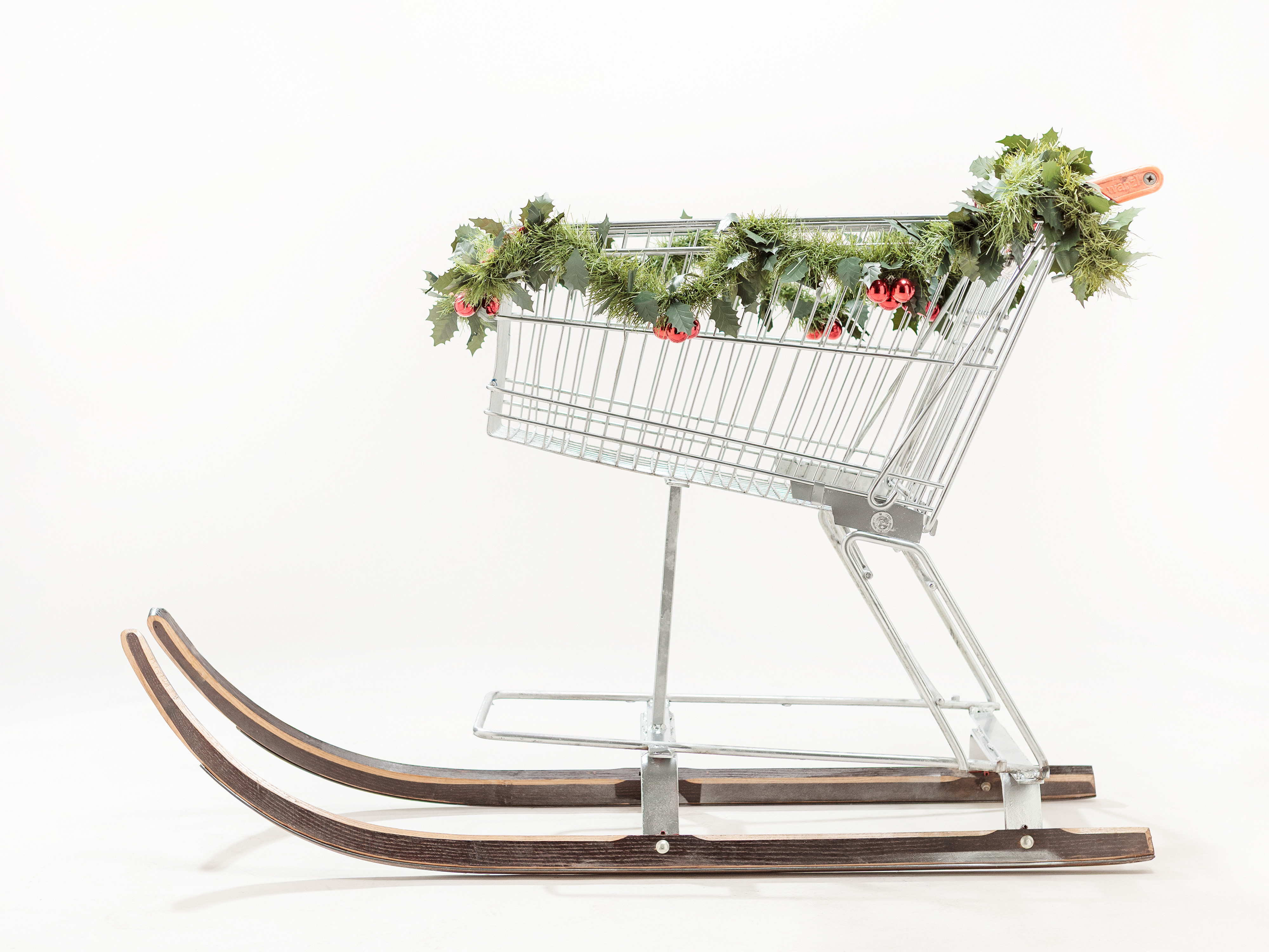 Geschmückter Weihnachtswagen