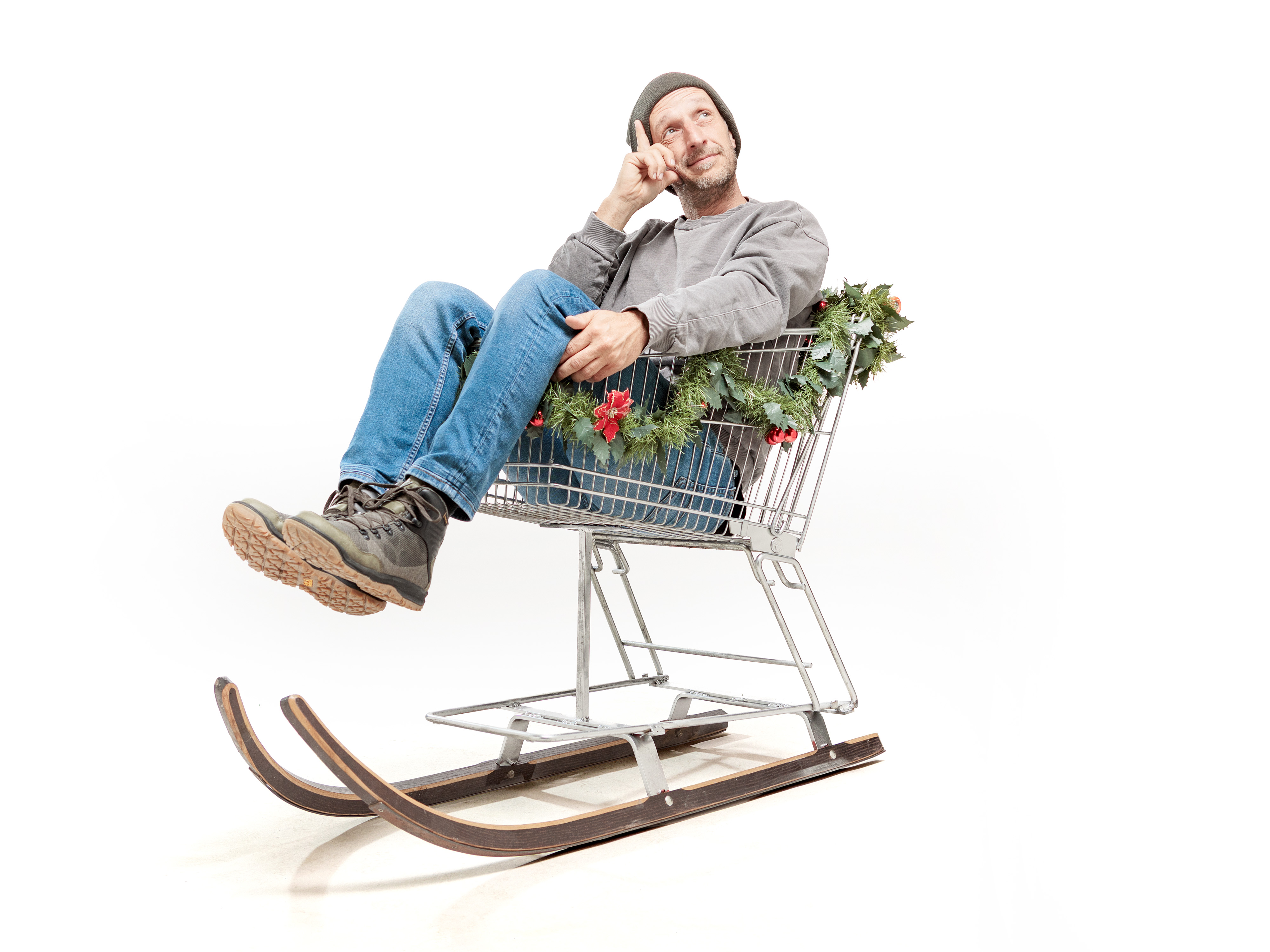 Weihnachtswagen mit Christian